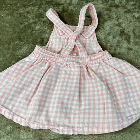 Carter's Just One You Baby Girls Gingham Bunny Overall Skirt Easter Pink 9M - Picture 6 of 11